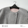 ELLE Zhu Xudan's same style French sheep wool woolen coat for women 2025 winter new double-sided woolen coat gray pink M