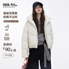 Yaya Ju Jingyi same style ice cream series down jacket women's short 2025 winter new amber series warm jacket black S