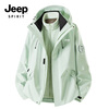JEEP SPIRIT Jacket 2025 New Men's Outdoor Three-Proof Graphene Warm Jacket Top 26188 Moonlight Blue XL