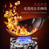 Iron wok, old-fashioned Zhangqiu wok, uncoated, old-fashioned household non-stick wok, special for gas stove, with lid + spatula, non-stick and stainless, 32cm
