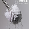 Toilet brush with long handle for cleaning without dead ends, round head toilet brush 360 cleaning