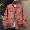 Baseball Jacket Men Spring Autumn Winter New Trendy Brand Workwear Men's American Retro Slim Fit Pilot Jacket Men Khaki XL Recommended Weight 135-150 Jin
