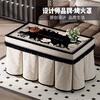 Shantou Lincun 2024 new style medieval style fire cover thickened fire table cover rectangular electric stove cover electric oven heating table cover 40 width x 40 length x 68cm high flower garden fire cover without table mat