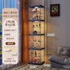Kosi Transparent Figure Cabinet with Lights Lego Figure Display Cabinet Home Up Display Rack Storage Box Display Box Display Cabinet Spotlight Type - 1 Column 8 Layers - With 4 Layers - Detachable Layers