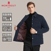 MONTAGUT Autumn and Winter Men's Down Jacket Lapel 85 White Goose Down All-Matched Jacket Warm and Cold-proof Jacket for Men Dark Blue 50