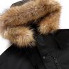 Flying in the Snow Goose Down Series Down Jacket Men's Medium and Long Hooded Large Fur Collar Loose, Comfortable, Casual and Versatile Down Jacket