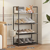 Anya shoe rack simple home entrance dormitory indoor multi-layer storage rental house shoe rack black 4 layers