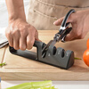 Home KATEI STORY Japanese Knife Sharpener Sharpening Artifact Fixed Angle Fast Tungsten Steel Whetstone Household Tool Sharpening Scissors Kitchen Knife Multi-Function