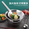 Temeiju stainless steel colander filter sieve large long-handled sieve chef's colander scooping ladle noodles spoon hotel canteen restaurant