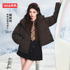 Yaya Ju Jingyi same style ice cream series down jacket women's short 2025 winter new amber series warm jacket black S