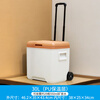 Warm Ice Bear 6-33L Outdoor Camping Insulated Box Portable PU Refrigerator Night Market Stall Commercial Vehicle Picnic Fresh Box 30L Earthy Yellow Trolley Type + 10 Ice Bags