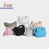 Kangaroo (KANGAROO) new pleated design dumpling bag women's large capacity lightweight shoulder crossbody bag versatile commuting casual niche black