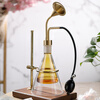 JINGWAN Scent Coffee Scent Bottle Essential Oil Display Liquor Tasting Scent Bottle Perfume Tea Tangerine Peel Smell Scent Glass Double Layer Transparent + Iron Base High Quality