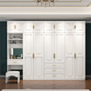 Oppein Wardrobe Home Bedroom Furniture Modern Simple Assembly Wardrobe Five or Six Doors Storage Large Wardrobe 3 Door Wardrobe (8 Door Wardrobe + Top Cabinet (Total Length 300cm)