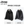 JEEP SPIRIT Sherpa Jacket Men's Autumn and Winter Plus Velvet Thickened Polar Fleece Casual Jacket Hooded Fleece Jacket Polar Fleece-Black Regular L