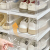 Knock-in-one shoe box household multi-layer foldable magnetic shoe cabinet dust-proof and installation-free transparent shoe storage cabinet storage box
