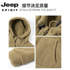 JEEP SPIRIT Sherpa Jacket Men's Autumn and Winter Plus Velvet Thickened Polar Fleece Casual Jacket Hooded Fleece Jacket Polar Fleece-Black Regular L