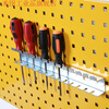 Square hole hole board storage rack screwdriver wrench round bottle drill bit material storage and organization tool hanging board hook suitable for square hole hanging board