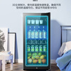 CHIGO Ice Bar Small Household Large Capacity Refrigerator Fresh Cabinet Transparent Beverage Refrigerator Office Red Wine Tea 165L Full Refrigeration + Blue Light + Metal Wine Rack