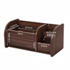 Tissue box remote control storage box desktop creative storage wooden paper box multifunctional tissue box C2039 walnut wood grain