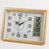 Polaris (POLARIS) desk clock, calendar clock, temperature clock, table clock, electronic clock, simple modern living room quartz clock, 2826 gold single seat hanging dual-purpose