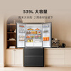 TCL Xiaoqingning 539L French multi-door refrigerator dual system dual purification large capacity first-class energy efficiency household refrigerator first-class energy efficiency air-cooled R539V7-DS national subsidy