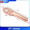 DZYJOT open nose DT copper nose copper connector round hole wire lug cable terminal 30A50A100A10 square mm DT-10mm