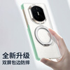 Stepfor is suitable for Huawei matex7 mobile phone case, MateX7 folding protective cover, magnetic central axis, double screen edge-wrapped rotating bracket, crystal-plated simple transparent back shell, bracket + transparent