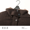 ELLE90 White Duck Down Retro Woolen Down Jacket Women's 2025 Winter New Design Sheep Wool New Year's Long Jacket Brown M