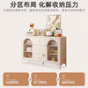 He Jiagong sideboard wall-mounted integrated storage cabinet living room water cabinet dining table bucket cabinet storage home kitchen cabinet milk white 60X40X92cm