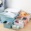 Desktop storage box, portable storage box, household storage box, snacks, toys, toiletries storage box, small size 15L white