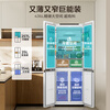 Hisense 436-liter small Rubik's Cube ultra-thin zero-embedded refrigerator cross-door flat-screen fully embedded antibacterial and deodorizing first-class air-cooled frost-free small household white BCD-436WMK1PUQ