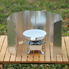 Shifang wooden cassette stove windshield outdoor aluminum alloy windshield extended picnic stove windshield camping equipment 10 pieces