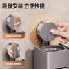 MWKW Japanese toilet brush without dead corners, toilet suction cup wall-mounted with base, bathroom storage brush, gap household, standard toilet brush set, deep space gray, ingenious craftsmanship - strong adsorption - ventilation and draining