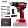 Delixi Electric Impact Hand Drill 21V Brushless Rechargeable Household Electric Screwdriver Lithium Electric Pistol Drill Multifunctional Toolbox