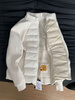 Shelley Jones American Outdoor Rib Down Jacket Men's Winter Slim Sports Jacket Light Couple Jacket Liner Off-white Down Jacket XL Recommended 120-140 catties
