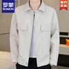 ROMON jacket men's work jacket men's spring 2025 new spring and autumn men's casual lapel top khaki 2301R cotton style XL