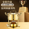 CZGY real titanium steel 316L high-end single-person small hot pot gas stove one person one pot household small commercial club inflatable real titanium steel 316L five-layer extra thick_luxury gold_Swiss style stove core-lifetime warranty 16cm