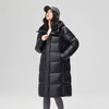 Flying in the Snow Obsidian Goose Down Cheng Yi recommends the new H version thickened hooded goose down jacket down jacket