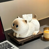Fantasy and Cute Siamese Cat Tissue Box Living Room Paper Box Ceramic Tissue Box Home Coffee Table Ornaments Creative Napkin Box Briquette Cat Tissue Box