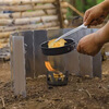 Shifang wooden cassette stove windshield outdoor aluminum alloy windshield extended picnic stove windshield camping equipment 10 pieces