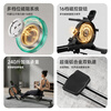 Heisman rowing machine household magnetic resistance silent super fat-burning fitness equipment comprehensive training device small rowing machine Q1 16-speed strong magnetic resistance adjustment - free personal training - Starry Sky Black