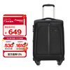 Diplomat diplomat DEF-1551A suitcase business universal wheels boarding trolley suitcase black 18 inches