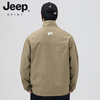 JEEP SPIRIT Men's Jacket Spring and Autumn 2026 New Trendy Brand Stand Collar Loose Casual Men's Top Work Jacket Men's Spring Green L (Recommended 110-130 catties)