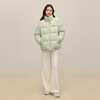 Flying in the Snow Cheng Yi's Same Style 2025 Winter New Noble Stand Collar Down Jacket Women's Winter Puff Colli Bread Jacket Ice Fruit Green|4316 M/160/84A