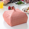 Tuojin imported high-quality thermal insulation cover from Japan for winter, thickened meal table cover, heated household foldable vegetable cover, anti-C_orange plaid small size