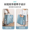 Ye Yu Shopping Bag Large Capacity Portable Supermarket Bag Foldable Waterproof Grocery Bag Handbag Shoulder Storage Bag Smoke Gray Blue Glasses Dog