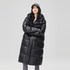 Flying in the Snow Obsidian Goose Down Cheng Yi recommends the new H version thickened hooded goose down jacket down jacket