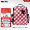 UnMe Taiwan unme primary school boy and girl first grade school bag male 1-3-6 light waterproof children's backpack gift school bag 3212 red grid 1-3 grade small pendant + waist buckle