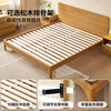 Quanyou Home Nordic log style bed 1.8m x 2m master bedroom simple modern home wooden double bed